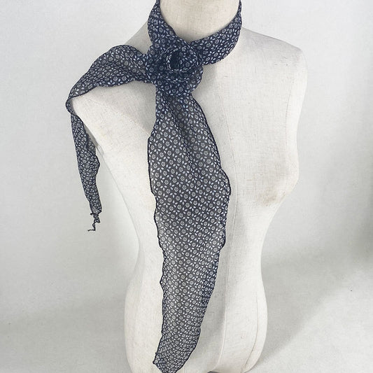 2 Pcs Black Clover Pattern Rose Flower Thin Scarf - Elegant and Versatile Neck Wrap for Women V888-ELOSUNG47034
