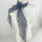 2 Pcs Black Plaid Pattern Rose Flower Thin Scarf - Elegant and Versatile Neck Wrap for Women V888-ELOSUNG47035