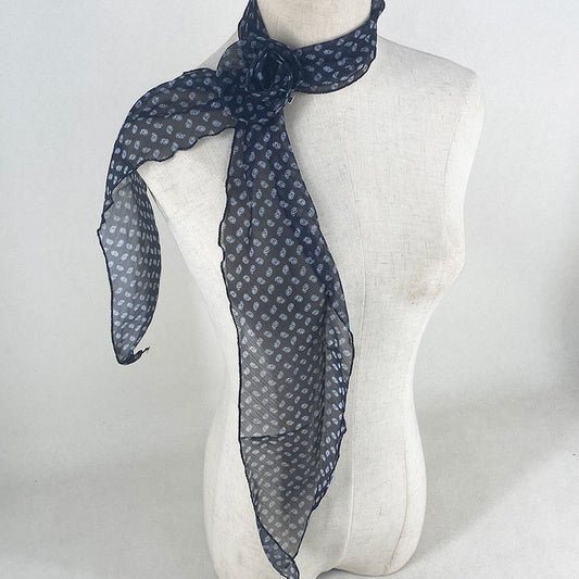 2 Pcs Black Fruit Pattern Rose Flower Thin Scarf - Elegant and Versatile Neck Wrap for Women V888-ELOSUNG47038