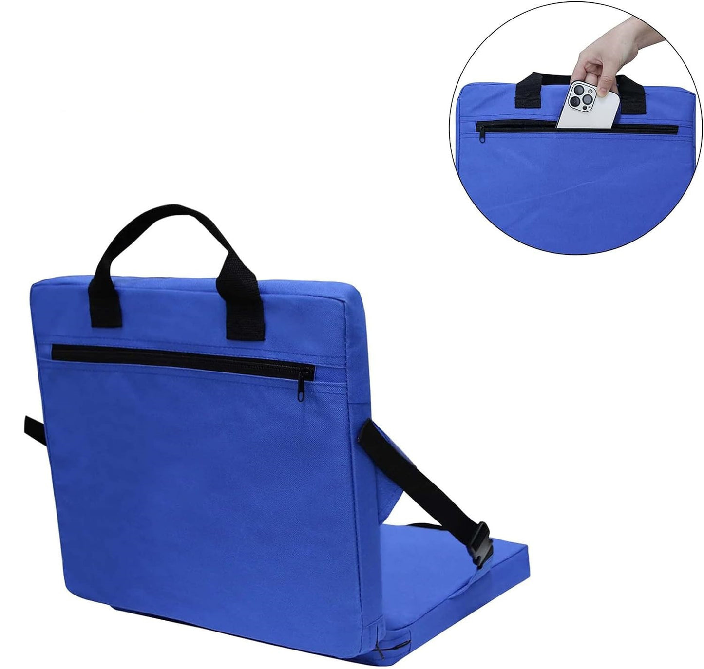 Blue Portable Foldable Outdoor Seat - Multi-Functional Stadium & Boat Chair with Carry Handle V888-ELOSUNG47061