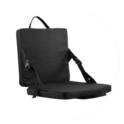 Black Portable Foldable Outdoor Seat - Multi-Functional Stadium & Boat Chair with Carry Handle V888-ELOSUNG47062