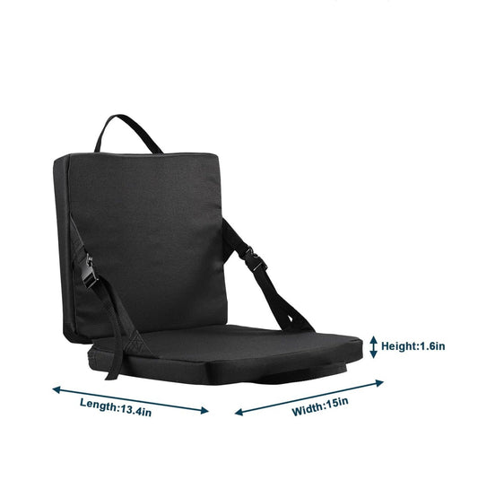 Black Portable Foldable Outdoor Seat - Multi-Functional Stadium & Boat Chair with Carry Handle V888-ELOSUNG47062