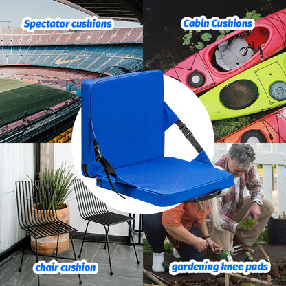 Black Portable Foldable Outdoor Seat - Multi-Functional Stadium & Boat Chair with Carry Handle V888-ELOSUNG47062