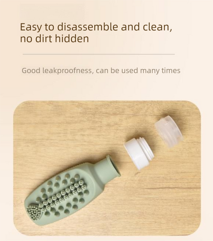 Combination A Travel silicone refillable water bottle set - multi-functional soft-press dispenser with brush V888-ELOSUNG47076