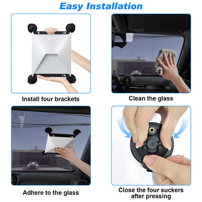 10 Pcs Black Heavy-Duty Suction Cup Mount for Starlink Mini - All-Weather Car, RV & Boat Bracket V888-ELOSUNG47079
