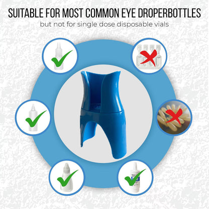 Dark Blue and Light Blue Eye Drop Applicator - Safe & Hygienic Eyedrop Dispenser for Precise Application V888-ELOSUNG47089