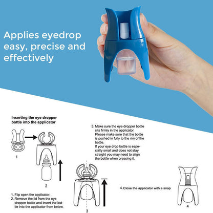 Light Blue and Dark Blue Eye Drop Applicator - Safe & Hygienic Eyedrop Dispenser for Precise Application V888-ELOSUNG47090