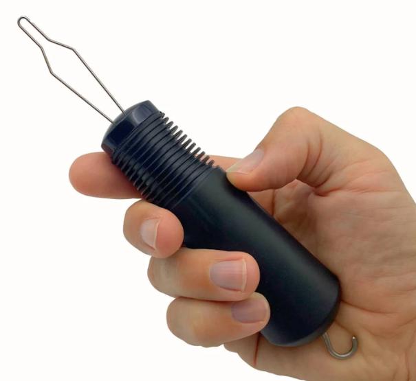 Grey Dressing Aid Tool - Button & Zipper Assistant for Elderly and People with Limited Mobility V888-ELOSUNG47092