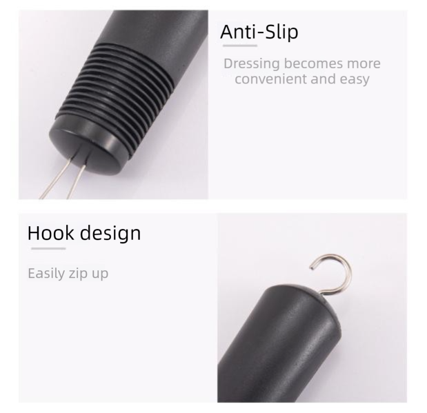 2 Pcs Black Dressing Aid Tool - Button & Zipper Assistant for Elderly and People with Limited Mobility V888-ELOSUNG47094