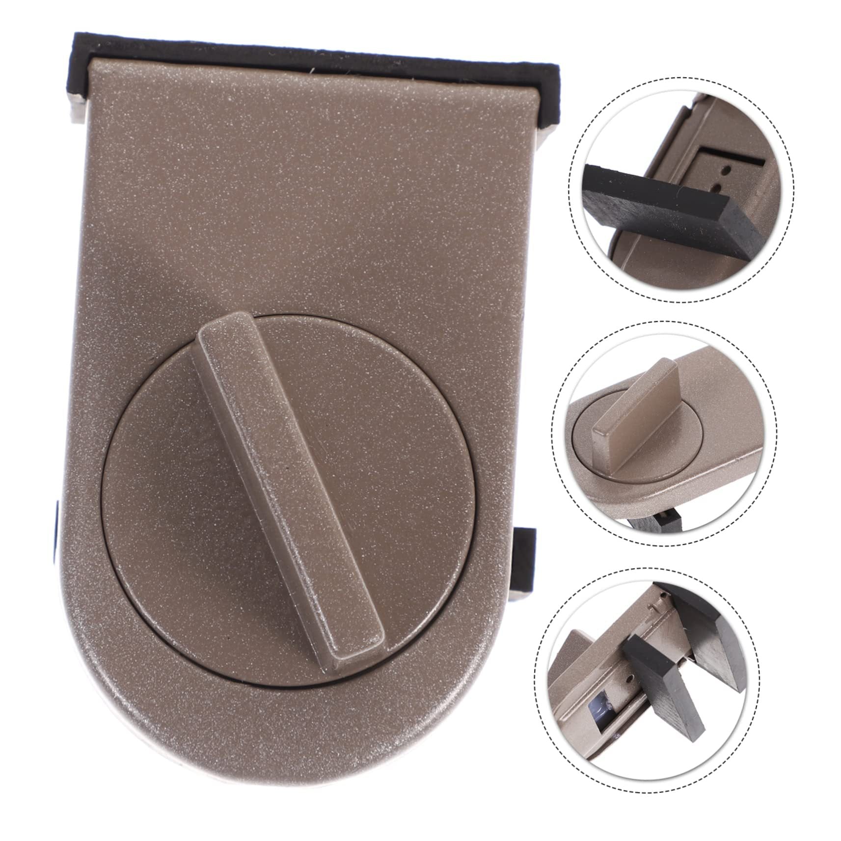3 Pcs Brown Window Lock & Door Limiting Device - Multi-Functional, No-Drill Safety Lock for Sliding Windows V888-ELOSUNG47097