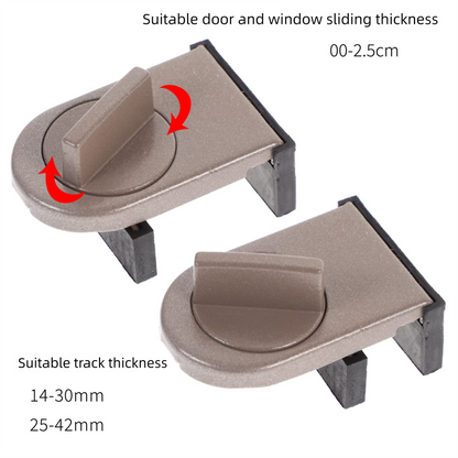 3 Pcs Brown Window Lock & Door Limiting Device - Multi-Functional, No-Drill Safety Lock for Sliding Windows V888-ELOSUNG47097