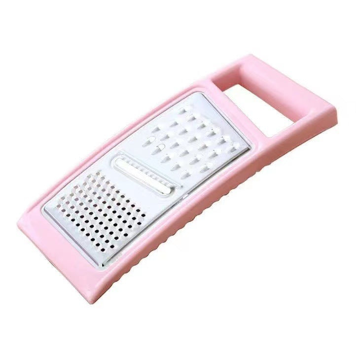 2 Pcs Pink Multi-Functional Vegetable Slicer - Stainless Steel Grater for Shredding, Slicing & Dicing V888-ELOSUNG47117
