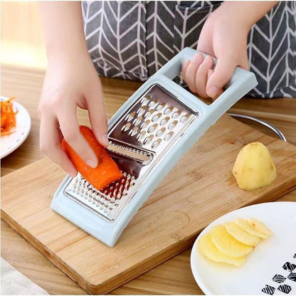 2 Pcs Pink Multi-Functional Vegetable Slicer - Stainless Steel Grater for Shredding, Slicing & Dicing V888-ELOSUNG47117