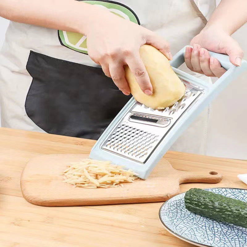 2 Pcs Pink Multi-Functional Vegetable Slicer - Stainless Steel Grater for Shredding, Slicing & Dicing V888-ELOSUNG47117