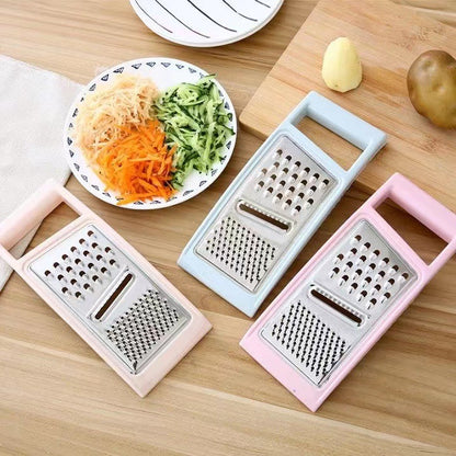 2 Pcs Pink Multi-Functional Vegetable Slicer - Stainless Steel Grater for Shredding, Slicing & Dicing V888-ELOSUNG47117