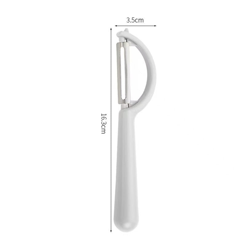 2 Pcs White Multi-Functional Vegetable & Fruit Peeler - Stainless Steel Blade with Ergonomic PP Handle (60g) V888-ELOSUNG47118