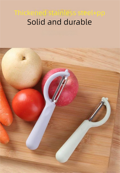 2 Pcs White Multi-Functional Vegetable & Fruit Peeler - Stainless Steel Blade with Ergonomic PP Handle (60g) V888-ELOSUNG47118