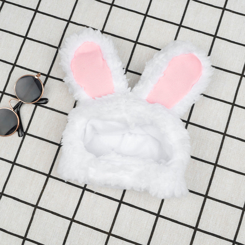 2 Pcs White Adorable Bunny Ears Cat Hat - Soft Plush Pet Costume Headband for Cats V888-ELOSUNG47126