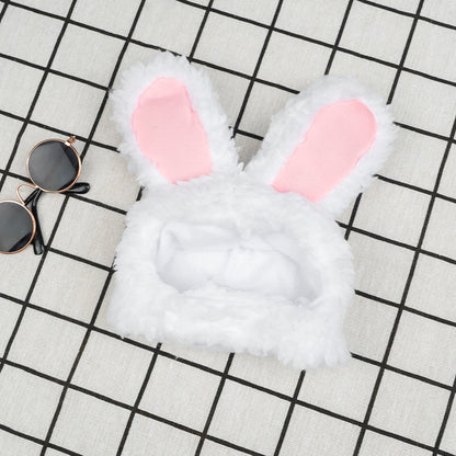 2 Pcs White Adorable Bunny Ears Cat Hat - Soft Plush Pet Costume Headband for Cats V888-ELOSUNG47126