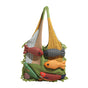Green handbag strap Knitted Patchwork Tote Bag - Spacious, Fringed, Single-Shoulder Design V888-ELOSUNG47131