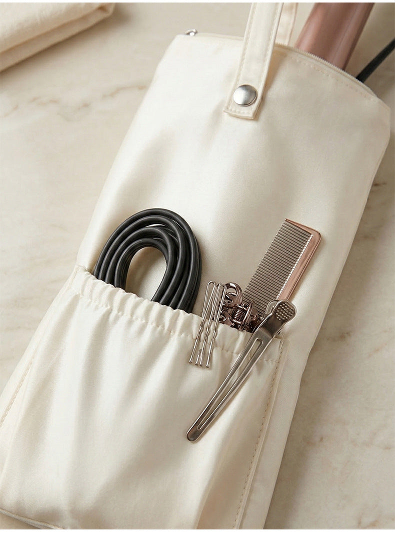 Beige Heat-Resistant Styling Tool Organizer - Compact, Hanging Storage Pouch for Hair Tools V888-ELOSUNG47140