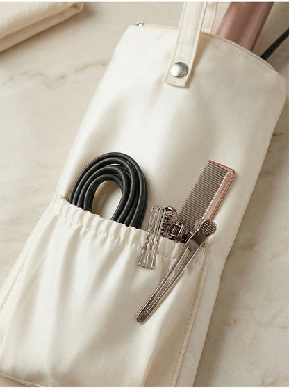 Beige Heat-Resistant Styling Tool Organizer - Compact, Hanging Storage Pouch for Hair Tools V888-ELOSUNG47140