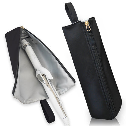 Black Heat-Resistant Styling Tool Organizer - Compact, Hanging Storage Pouch for Hair Tools V888-ELOSUNG47142