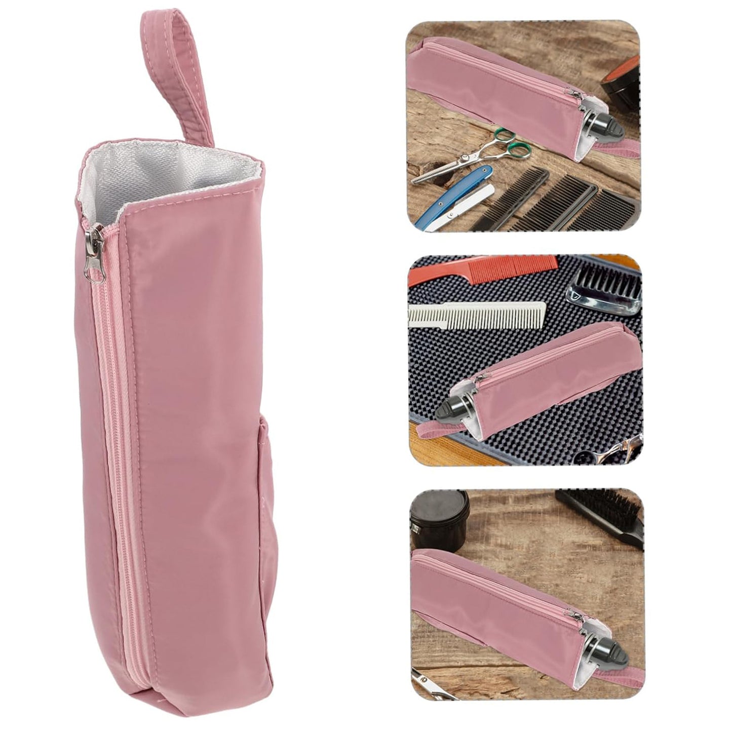 Black Heat-Resistant Styling Tool Organizer - Compact, Hanging Storage Pouch for Hair Tools V888-ELOSUNG47142