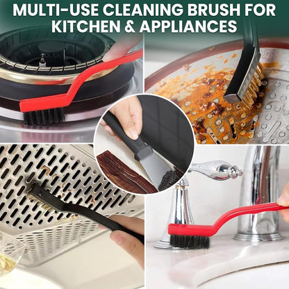 Set A Multi-Use Heavy-Duty Cleaning Brush Set - 14-Piece Hard Bristle Tool Kit for Kitchen, Bathroom & Tight V888-ELOSUNG47195