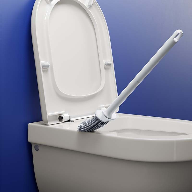 Black Wall-Mountable Toilet Brush Set - Soft-Tip 360 degrees Cleaning System V888-ELOSUNG47198