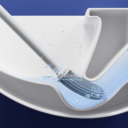 Black Wall-Mountable Toilet Brush Set - Soft-Tip 360 degrees Cleaning System V888-ELOSUNG47198