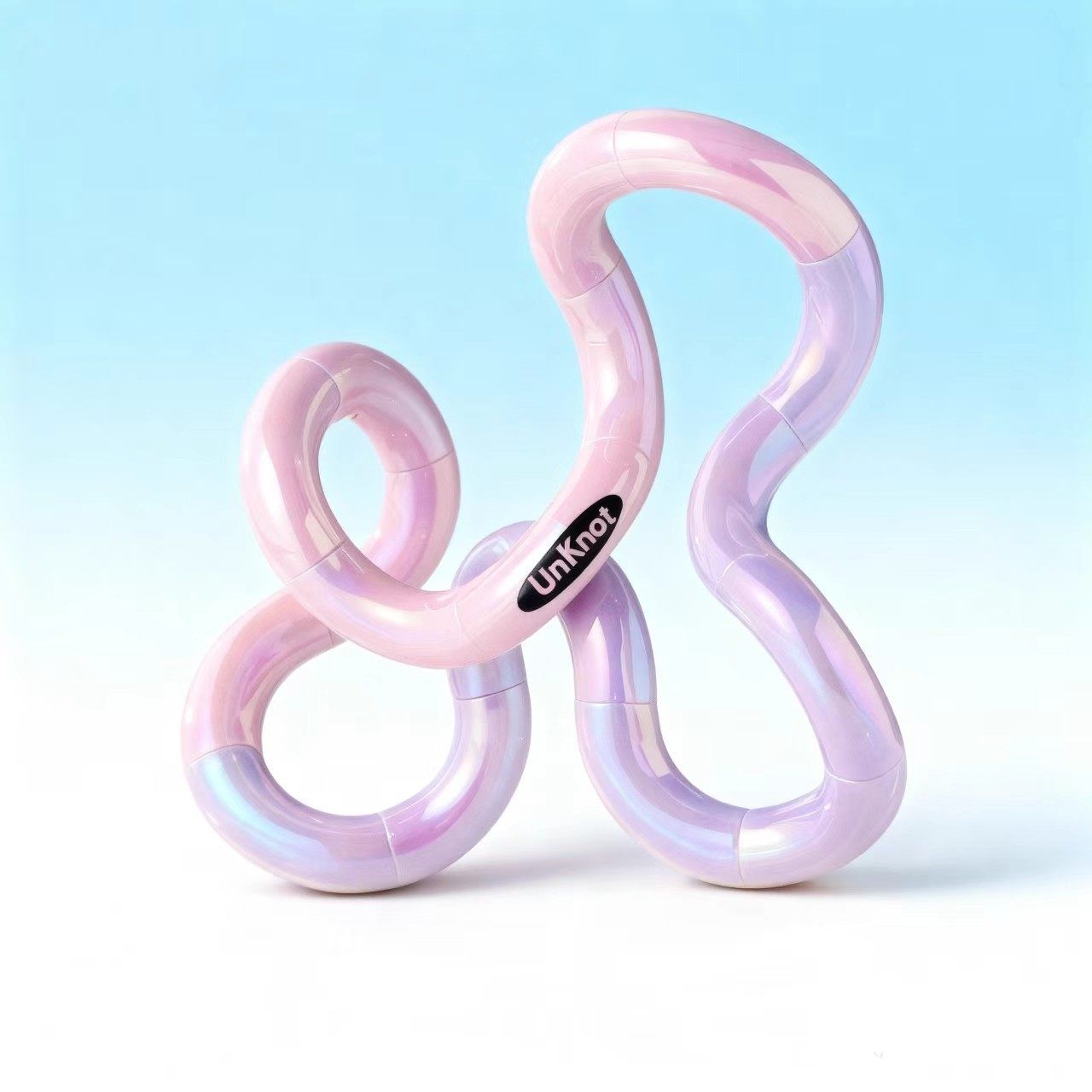 Light Purple Thermochromic Twist Toy - Sensory Stress-Relief Fidget Tool (TPU + Thermochromic Gel) V888-ELOSUNG47201