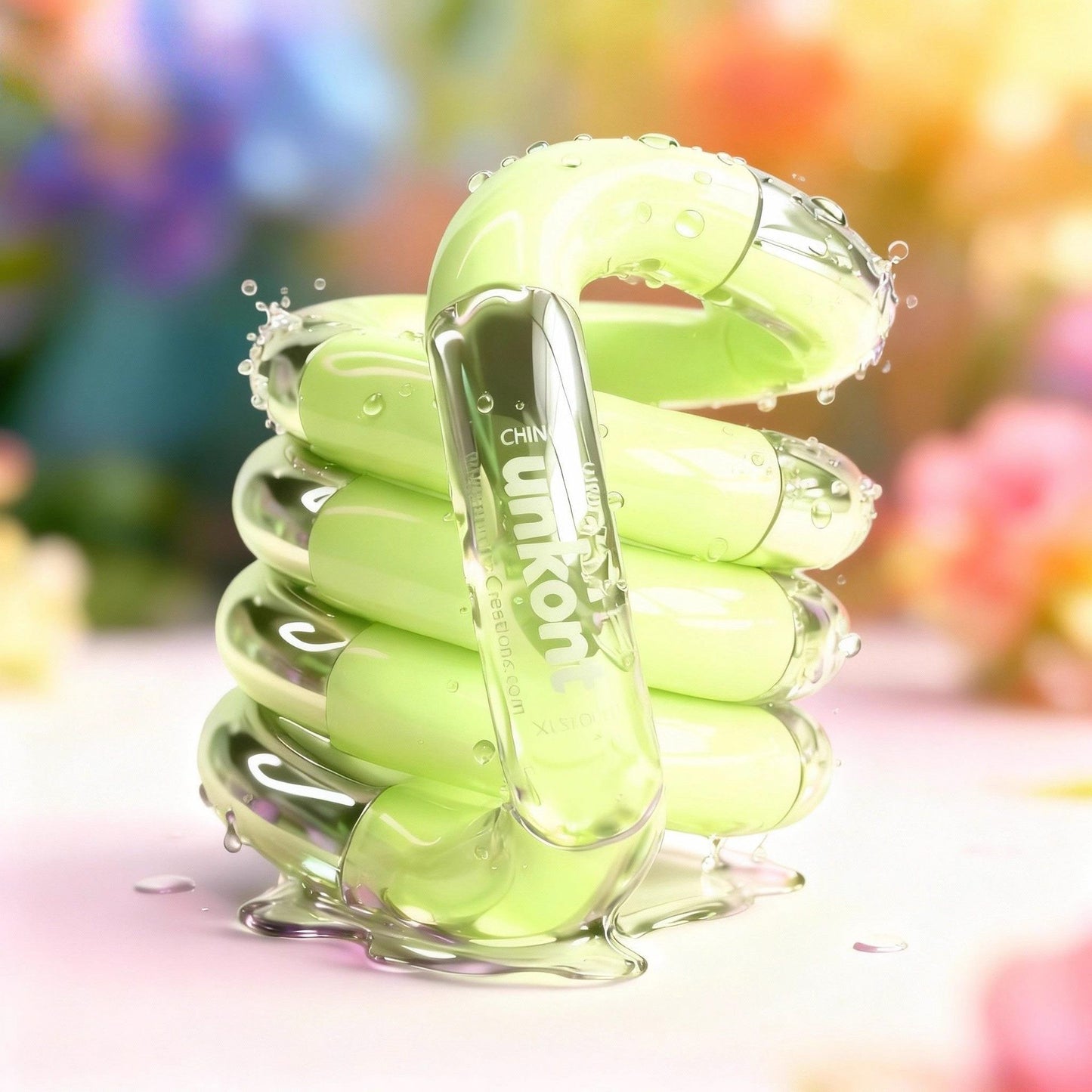 Light Green Thermochromic Twist Toy - Sensory Stress-Relief Fidget Tool (TPU + Thermochromic Gel) V888-ELOSUNG47202
