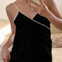 Black Linen-Feel Cotton Gauze Bath Wrap - Lightweight, Breathable & Absorbent (65x170 cm) V888-ELOSUNG47206