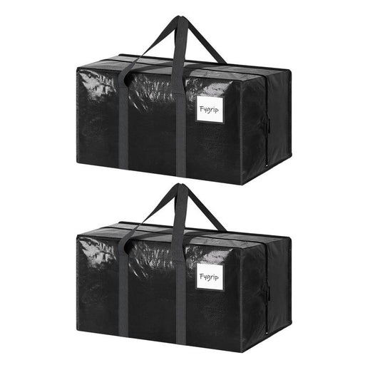 2 Pack Extra Heavy Duty Large Moving Bags with Strong Zipper & Comfortable Handles, Sturdy & Durable Clothes V888-ELOSUNG47232
