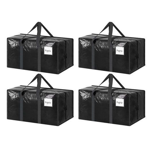 4 Pack Extra Heavy Duty Large Moving Bags with Strong Zipper & Comfortable Handles, Sturdy & Durable Clothes V888-ELOSUNG47234