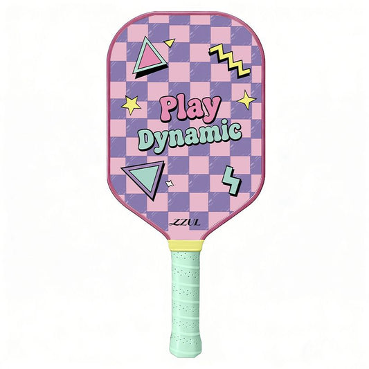 Pink and Purple Pickleball Paddle Set - Fiberglass Face with PP Honeycomb Core, 2 Paddles 4 Balls & Carry Bag V888-ELOSUNG47267