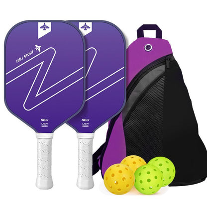 Purple Gradient Pickleball Paddle Set - Fiberglass Paddles with PP Honeycomb Core, 2 Paddles 4 Balls & Carry V888-ELOSUNG47272