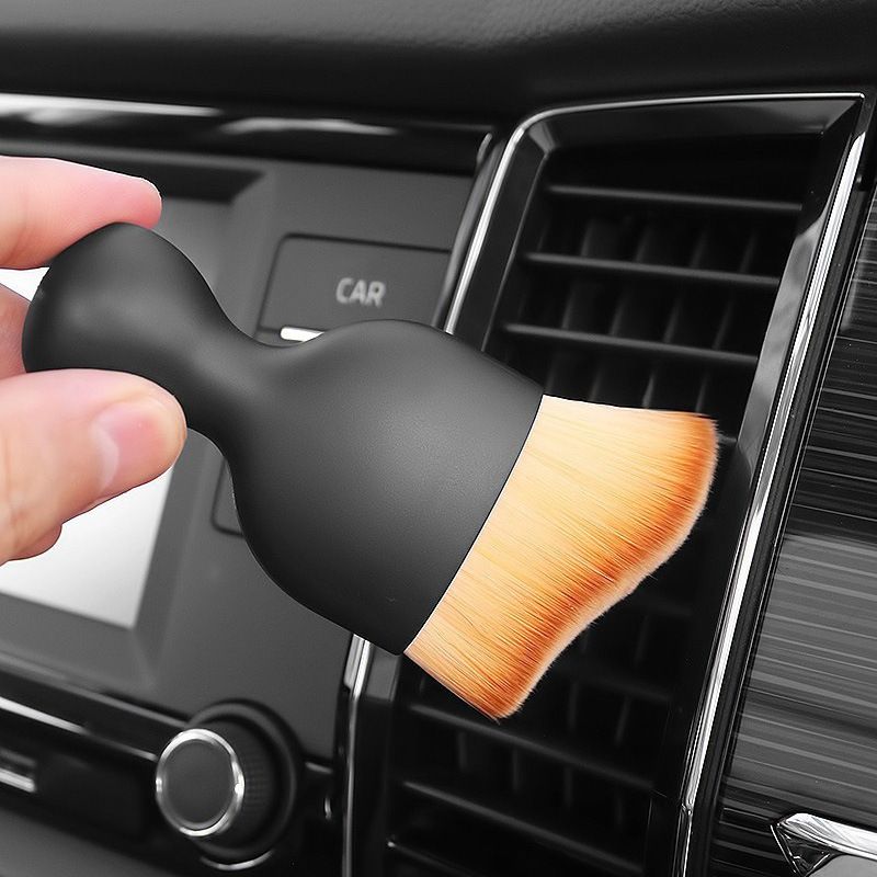 2 Pcs Car Interior Detailing Brush with Soft Microfiber Bristles for Air Vents, Dashboard, and Keyboard V888-ELOSUNG47283