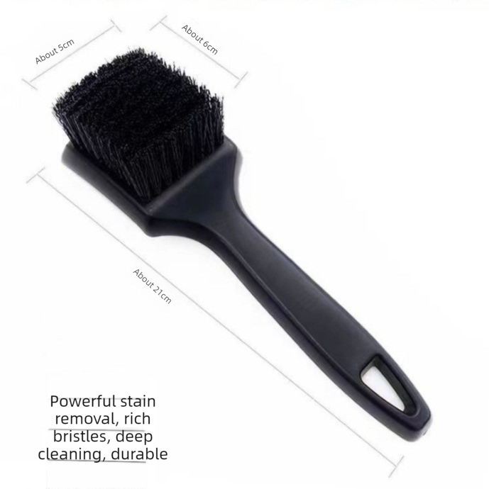 White Car Tire & Detailing Brush - 2-Pack Stiff Bristle Scrubber for Wheels, Mats, and Upholstery V888-ELOSUNG47286