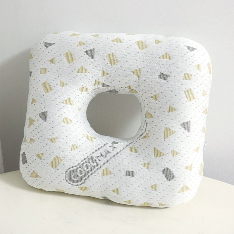 Grey Ear Piercing Pillow - Soft Side Sleeper Cushion with Hollow Center for Pressure Relief, Post-Piercing V888-ELOSUNG47291