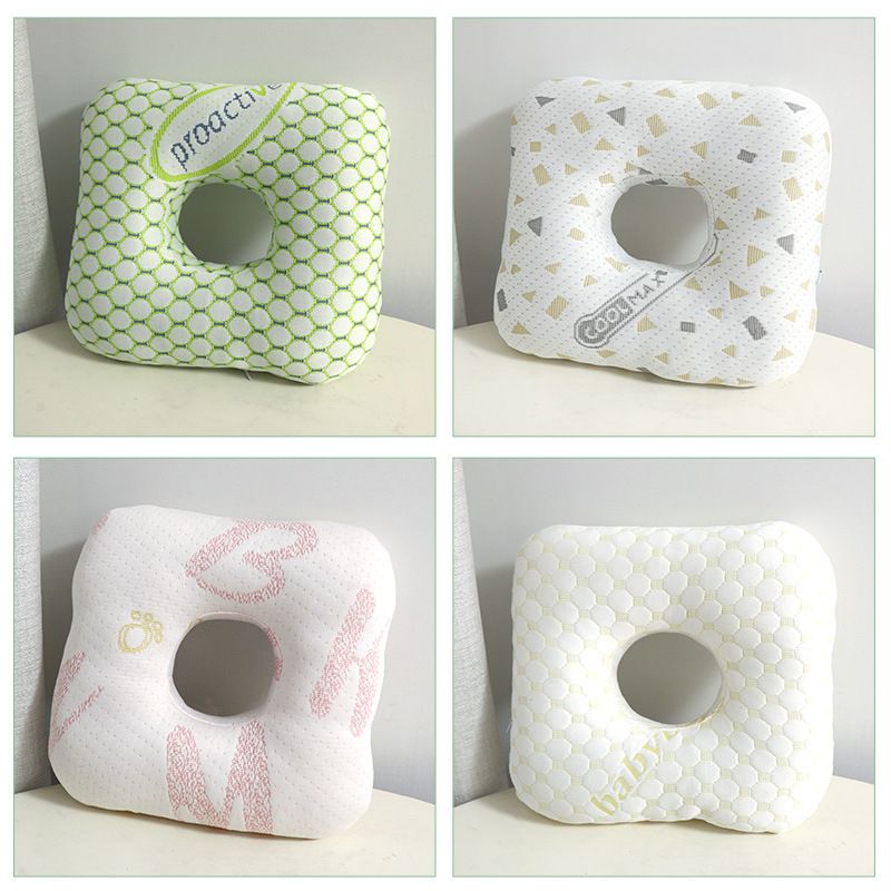 Grey Ear Piercing Pillow - Soft Side Sleeper Cushion with Hollow Center for Pressure Relief, Post-Piercing V888-ELOSUNG47291