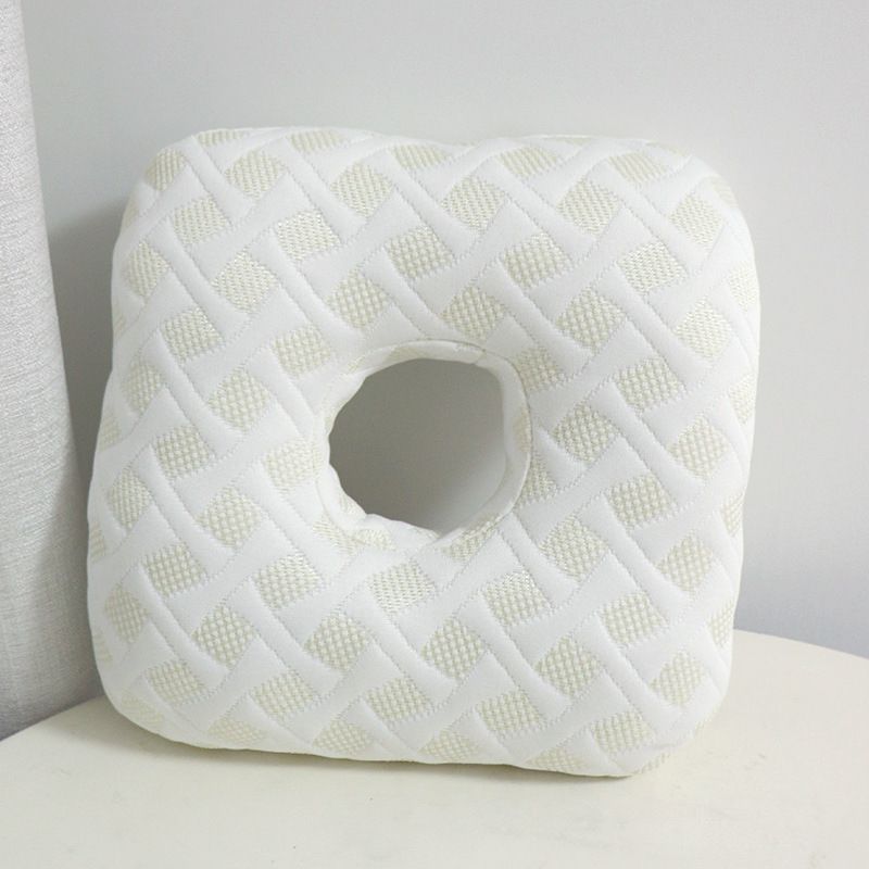 Light Green Ear Piercing Pillow - Soft Side Sleeper Cushion with Hollow Center for Pressure Relief, V888-ELOSUNG47292