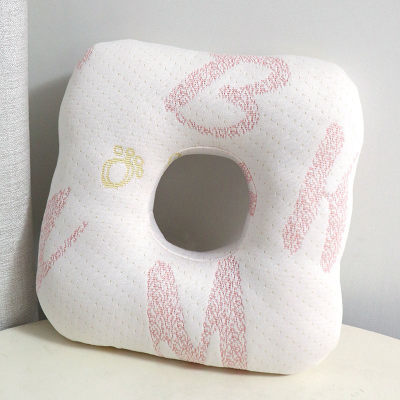 Light Pink Ear Piercing Pillow - Soft Side Sleeper Cushion with Hollow Center for Pressure Relief, V888-ELOSUNG47293