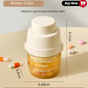 Beige 3-in-1 Pill Cutter, Crusher & Organizer Box with Built-in Water Cup - Portable Medicine Storage V888-ELOSUNG47301