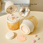 2 Pcs Beige 3-in-1 Pill Cutter, Crusher & Organizer Box with Built-in Water Cup - Portable Medicine Storage V888-ELOSUNG47302
