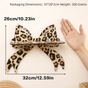 Brown Style B Leopard Print Bow Wall Shelf - Decorative Wooden Floating Storage Rack for Bedroom & Living Room V888-ELOSUNG47320