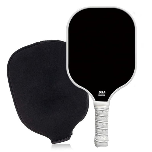 Black Fiberglass Pickleball Paddle Set with Black Neoprene Protective Cover - Lightweight Outdoor Sports V888-ELOSUNG47325