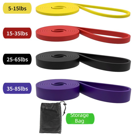 4-piece TPE Resistance Band Set - Heavy Duty Fitness Loop Bands for Strength Training, Yoga & Stretching with V888-ELOSUNG47331