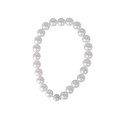 3 Pairs Magnetic Pearl Curtain Tiebacks(25cm) - No-Drill ABS Bead Holdback with Rhinestone Clasp V888-ELOSUNG47338